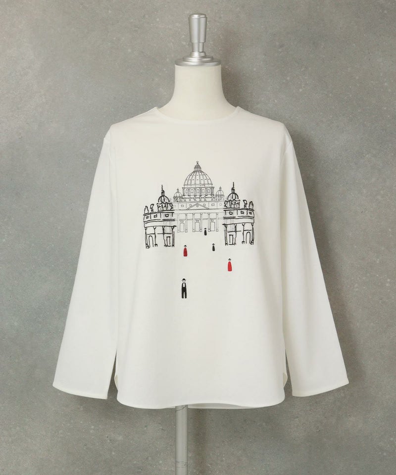 UV冷感ポンチ長袖プルオーバー（ホワイト）