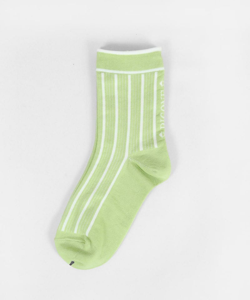 ストライプ柄ソックス（ライトグリーン）