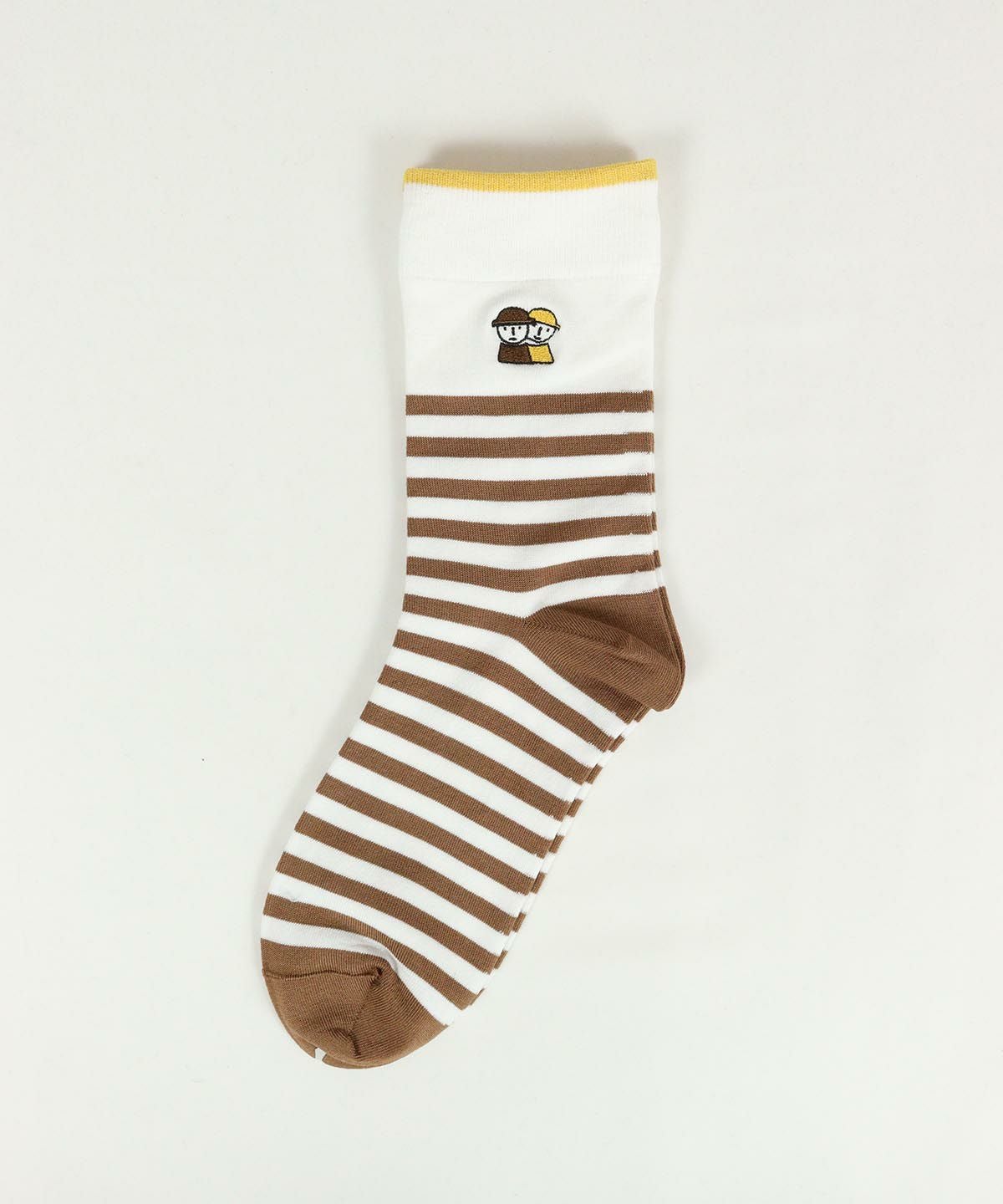 ボーダー柄ソックス（ブラウン）
