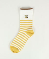 ボーダー柄ソックス（イエロー）