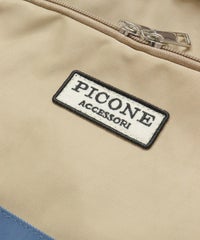 ロゴワッペン（ベージュ×ブルー）