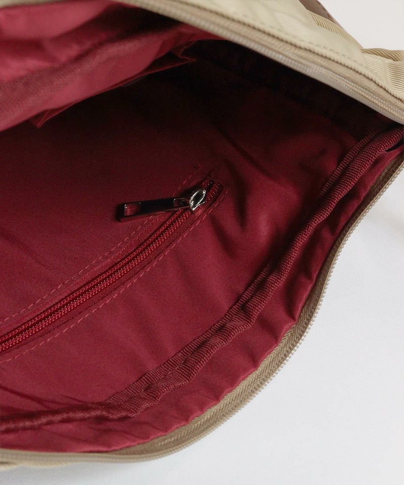 内側ポケットファスナー（ベージュ×ブルー）