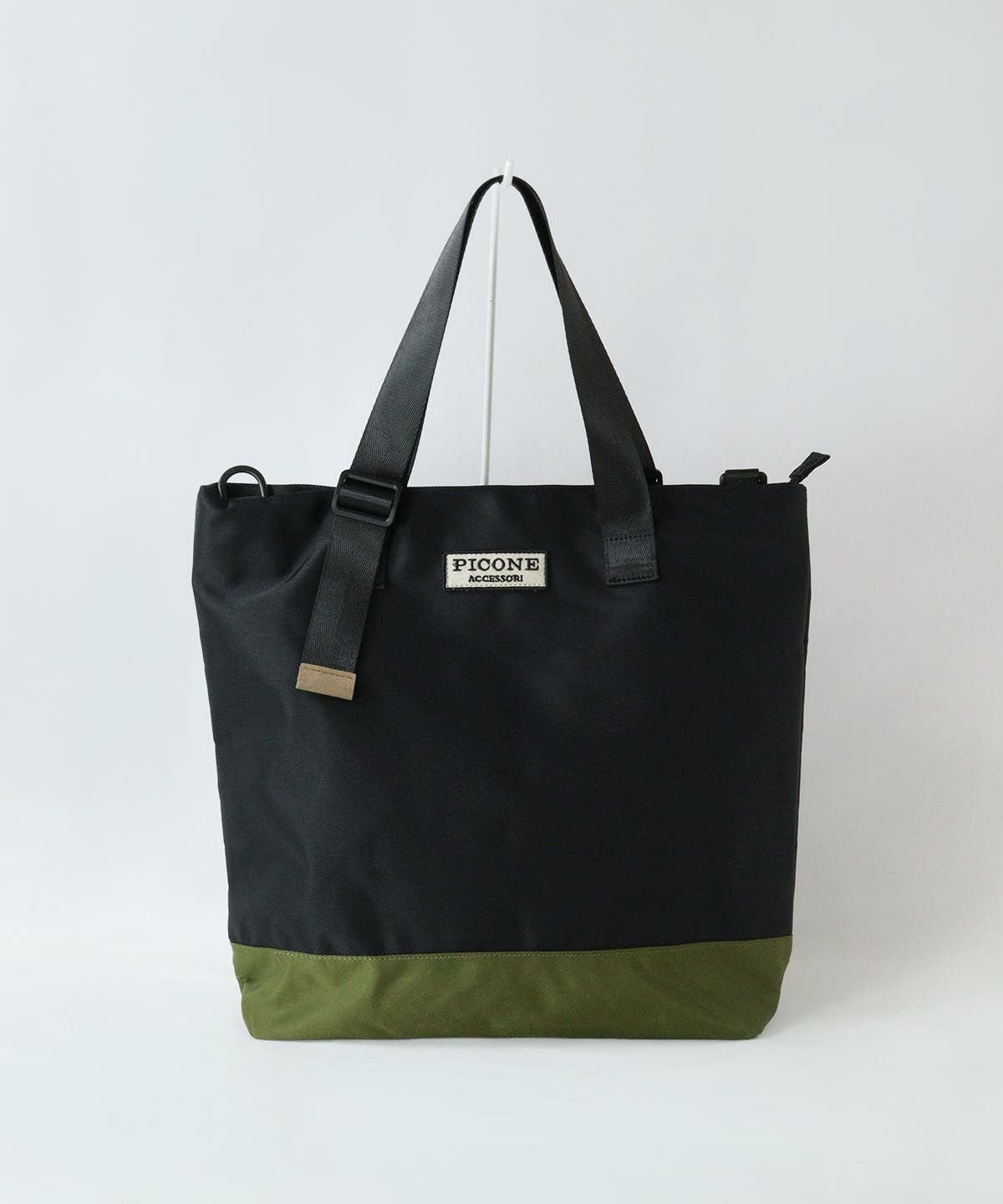 ショルダー付トートバッグ（ブラック）