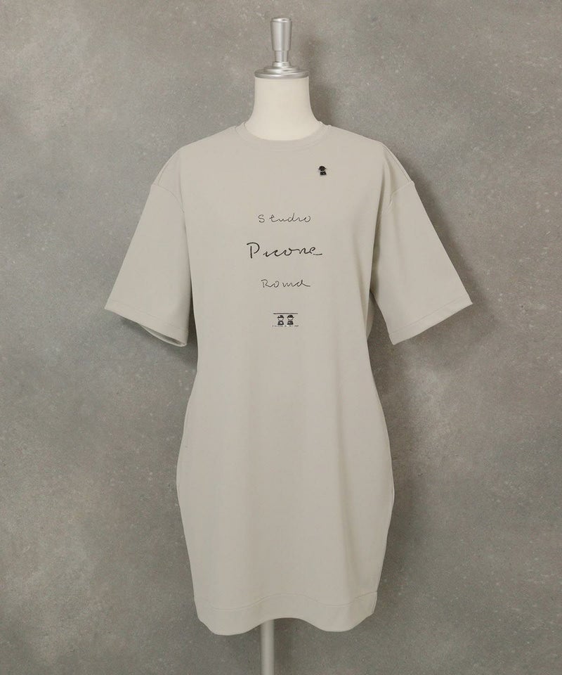 ワードロゴUVワンピース（ライトグレー）