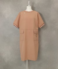 リブラインUV冷感ワンピース(キャメル)