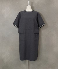 リブラインUV冷感ワンピース(グレイッシュネイビー)