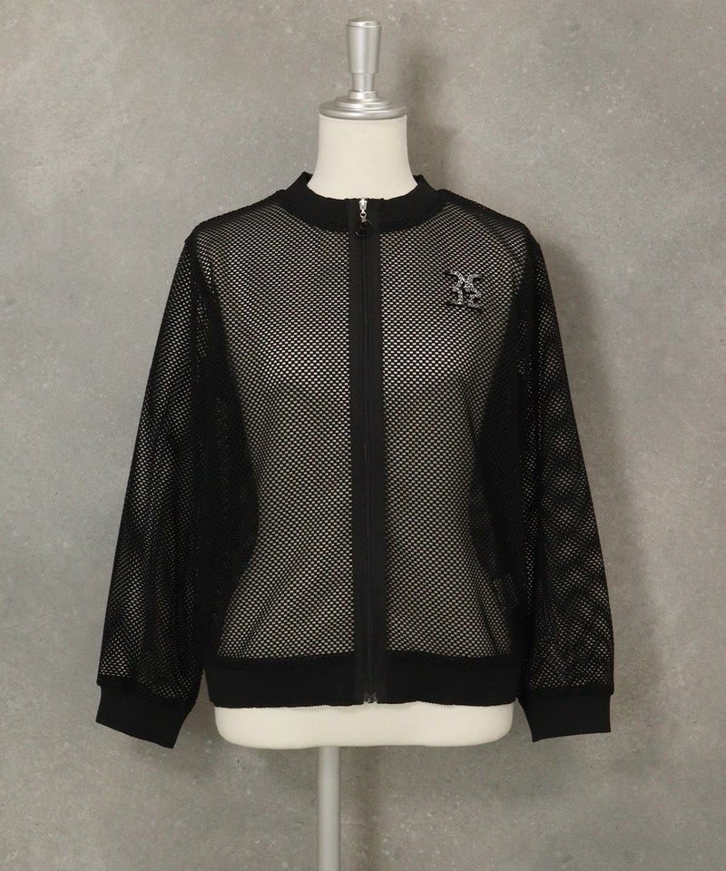 シアーメッシュブルゾン（ブラック）