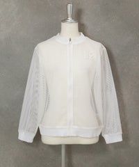 シアーメッシュブルゾン（ホワイト）