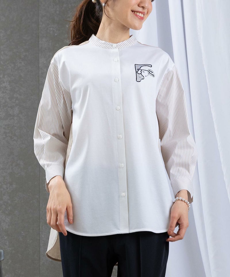 モデル着用画像（ホワイト×ベージュ）