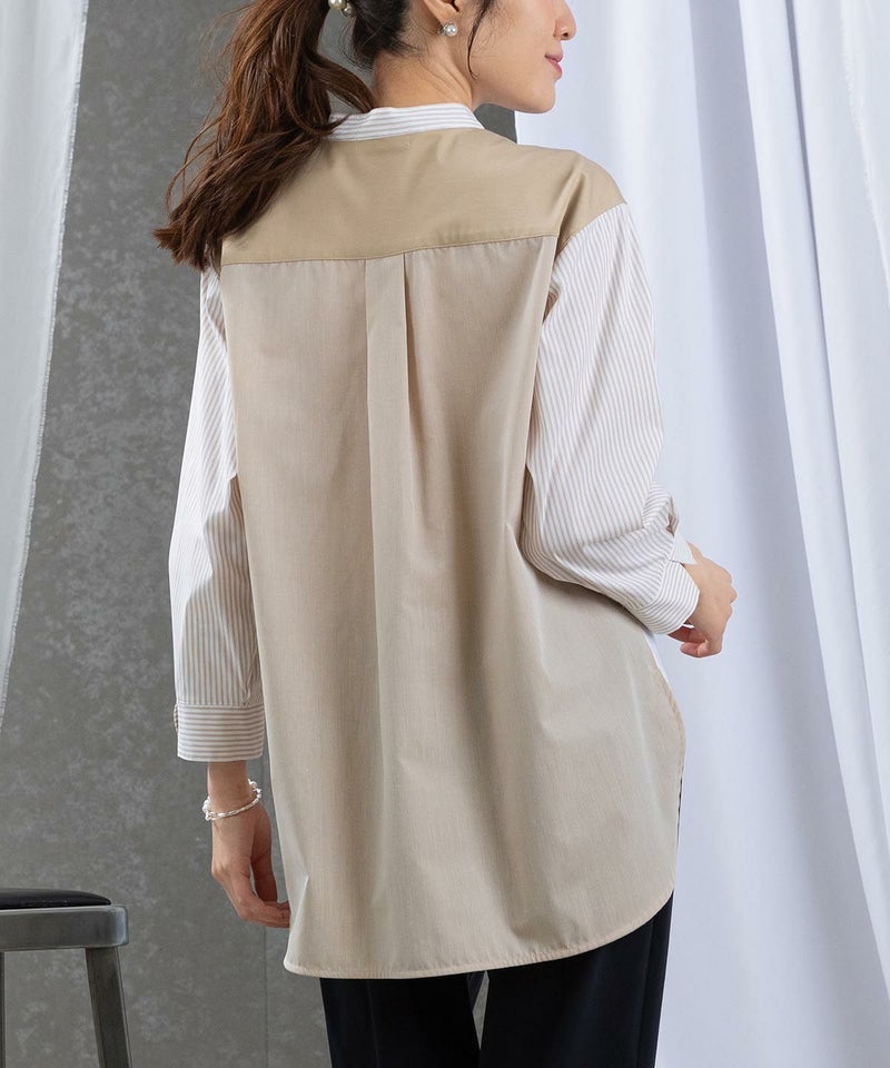 モデル着用画像（ホワイト×ベージュ）