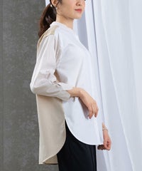 モデル着用画像（ホワイト×ベージュ）