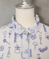 襟元部分（ブルー）