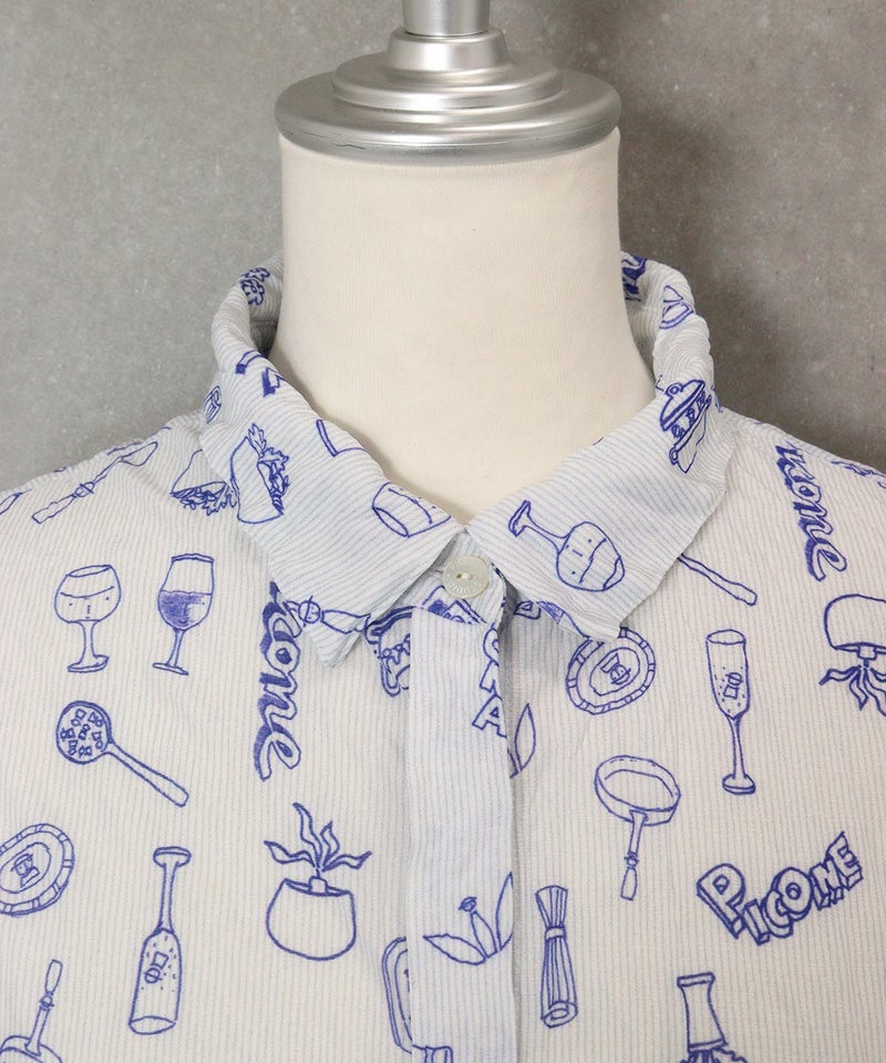 襟元部分（ブルー）