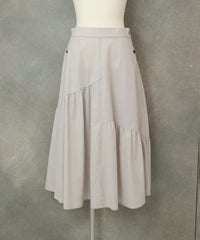 UV撥水ギャザー切替スカート（ライトグレー）