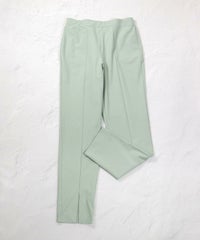 UV冷感裾スリットパンツ（ライトグリーン）