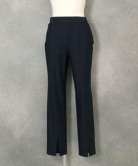 UV冷感裾スリットパンツ（ブラック）