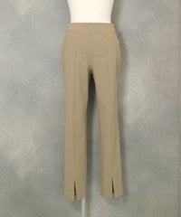 UV冷感裾スリットパンツ（ベージュ）