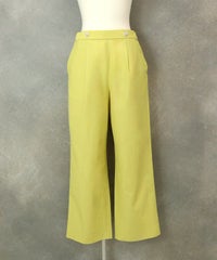 コットン混撥水ワイドパンツ（イエロー）