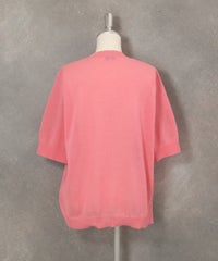 ハーフスリーブ刺繍プルオーバー（ピンク）後ろ