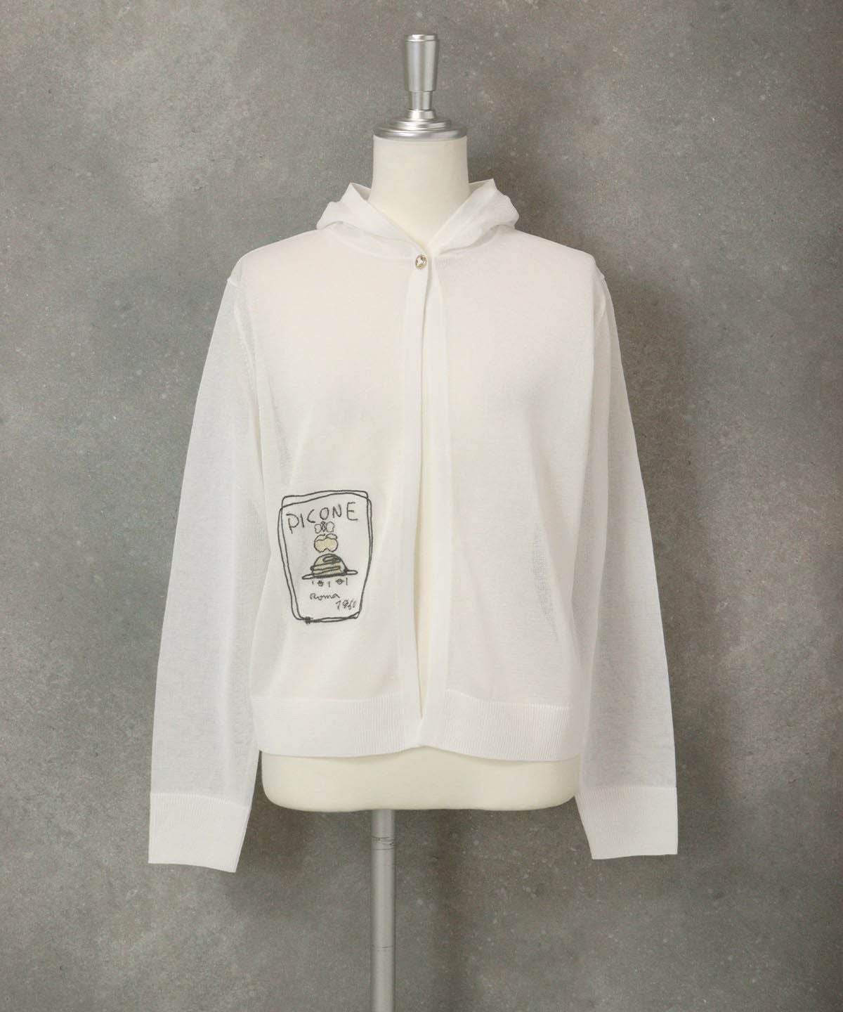 コットン100％シアーパーカー（ホワイト）