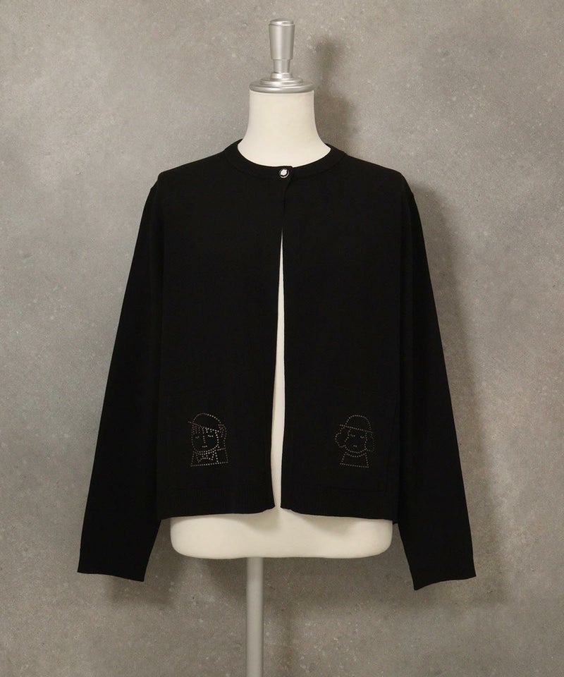 ポケットカーディガン（ブラック）