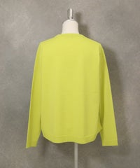 ポケットカーディガン後（ライトグリーン）