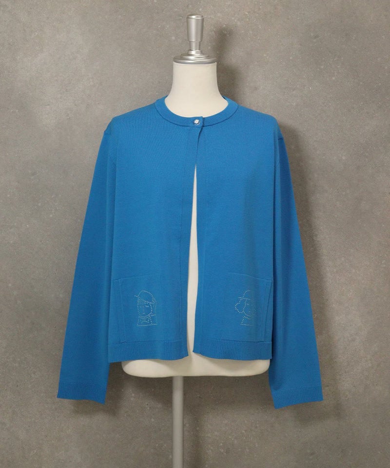 ポケットカーディガン（ブルー）