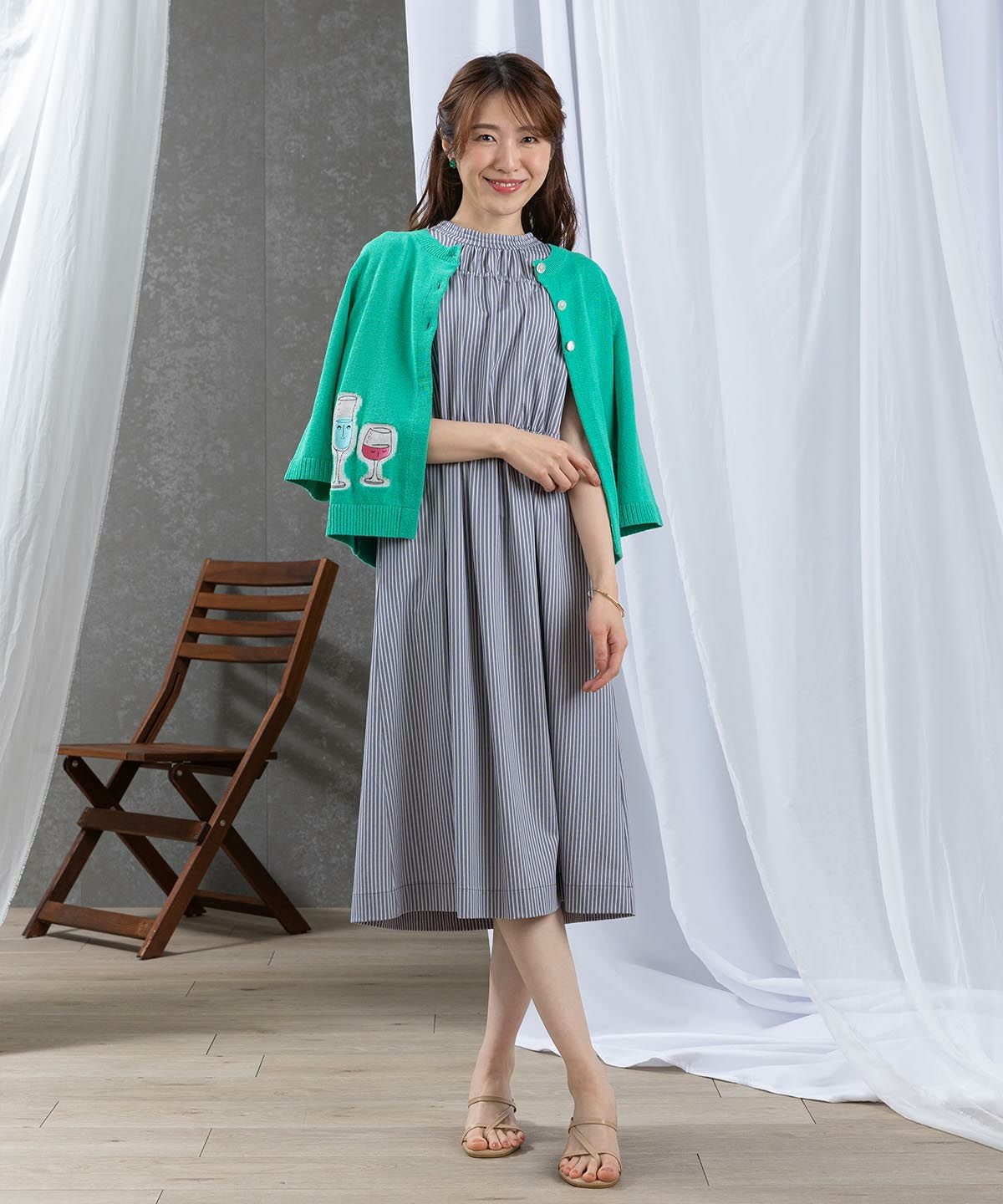 モデル着用画像(ライトグリーン)