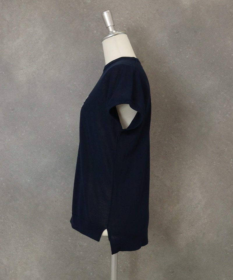 ショートスリーブプルオーバー横（ネイビー）