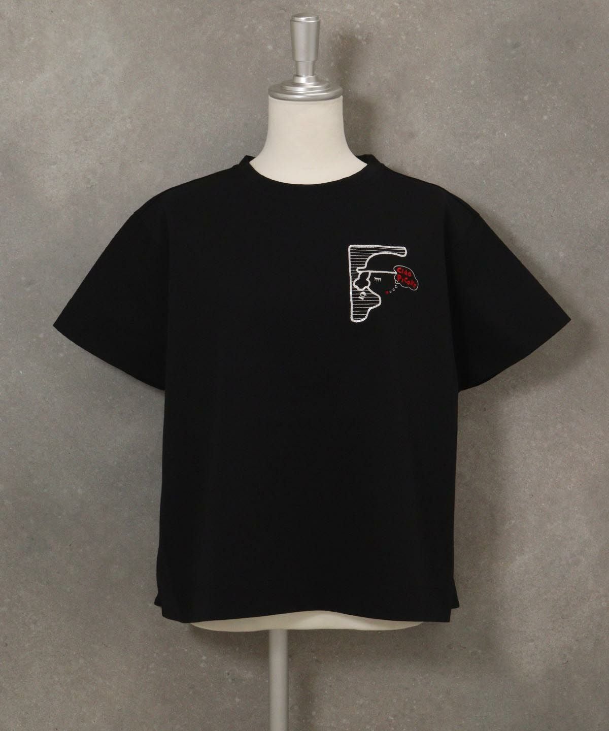 スパンコール刺繍冷感プルオーバー（ブラック）