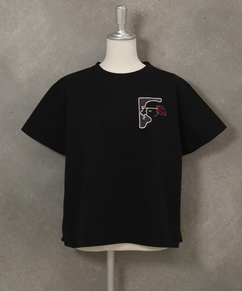 スパンコール刺繍冷感プルオーバー（ブラック）