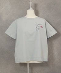 スパンコール刺繍冷感プルオーバー（グレー）