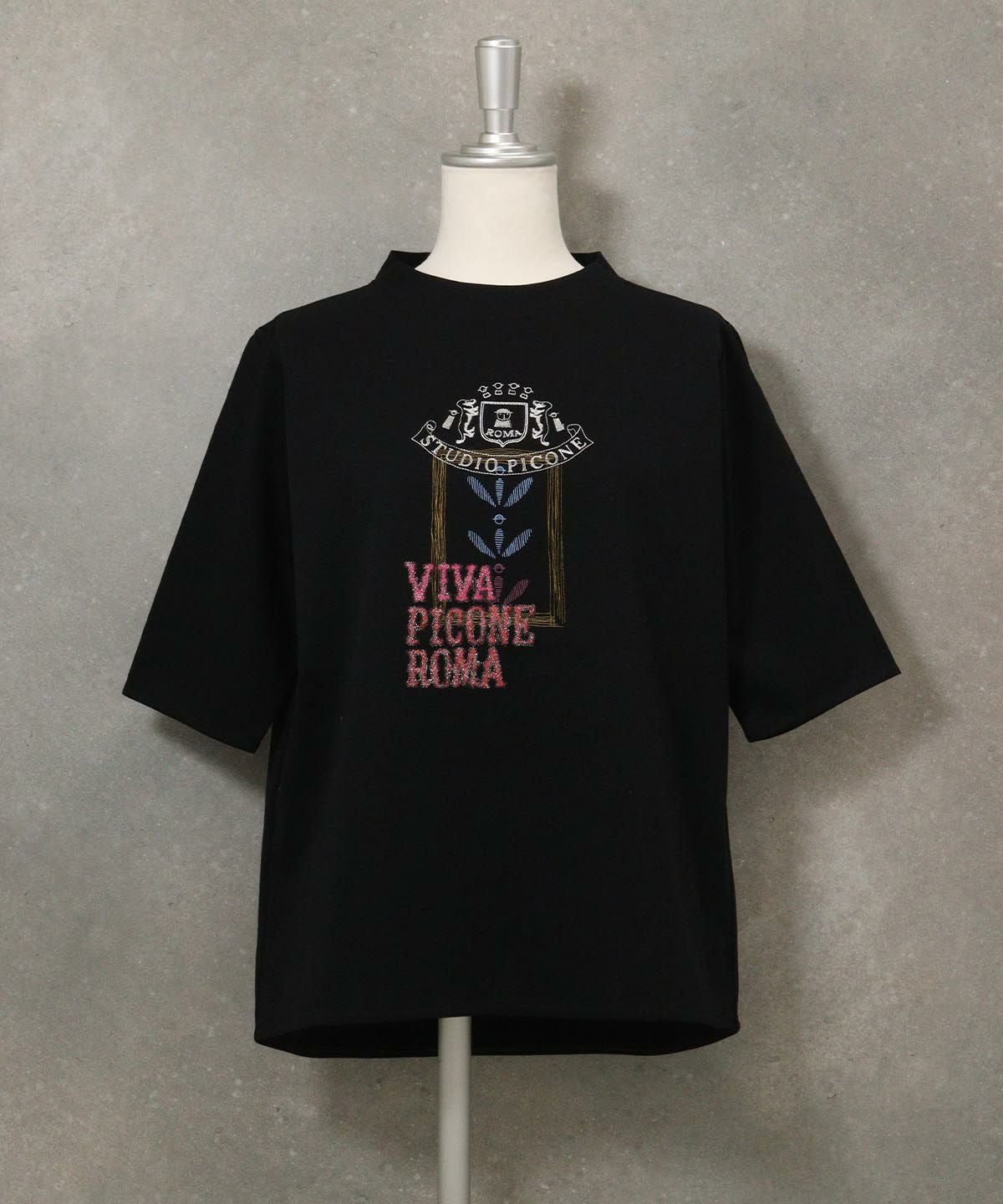 冷感UV刺繍プルオーバー(ブラック)