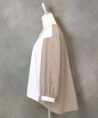 横（ホワイト×キャメル）