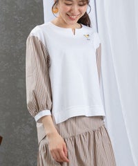 モデル着用画像（ホワイト×キャメル）