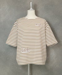 UV冷感ボーダープルオーバー(ベージュ)