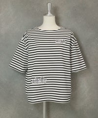 UV冷感ボーダープルオーバー(ホワイト)