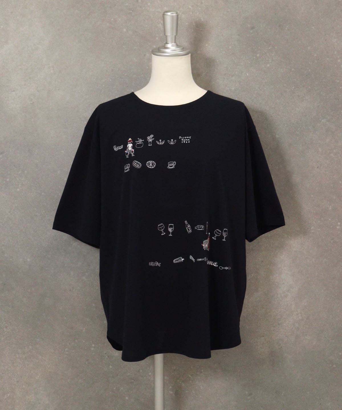 ラウンドヘムプルオーバー(ネイビー)