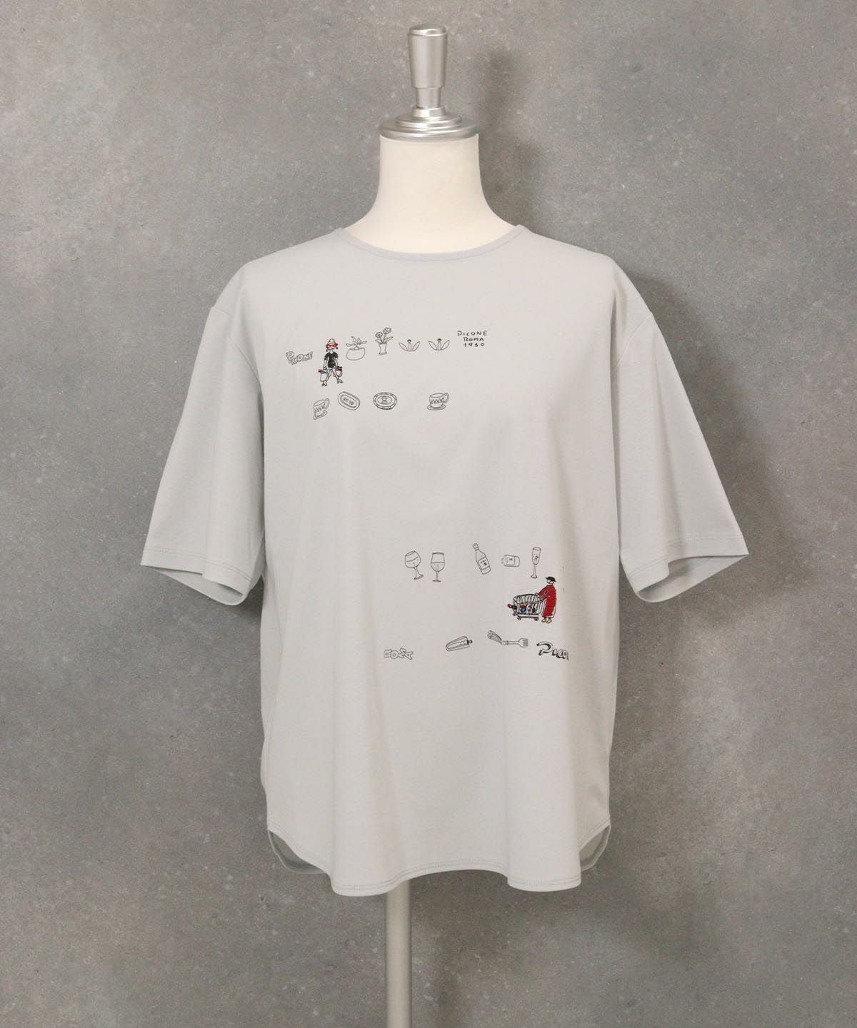 ラウンドヘムプルオーバー(ライトグレー)