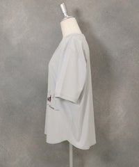 ラウンドヘムプルオーバー横(ライトグレー)