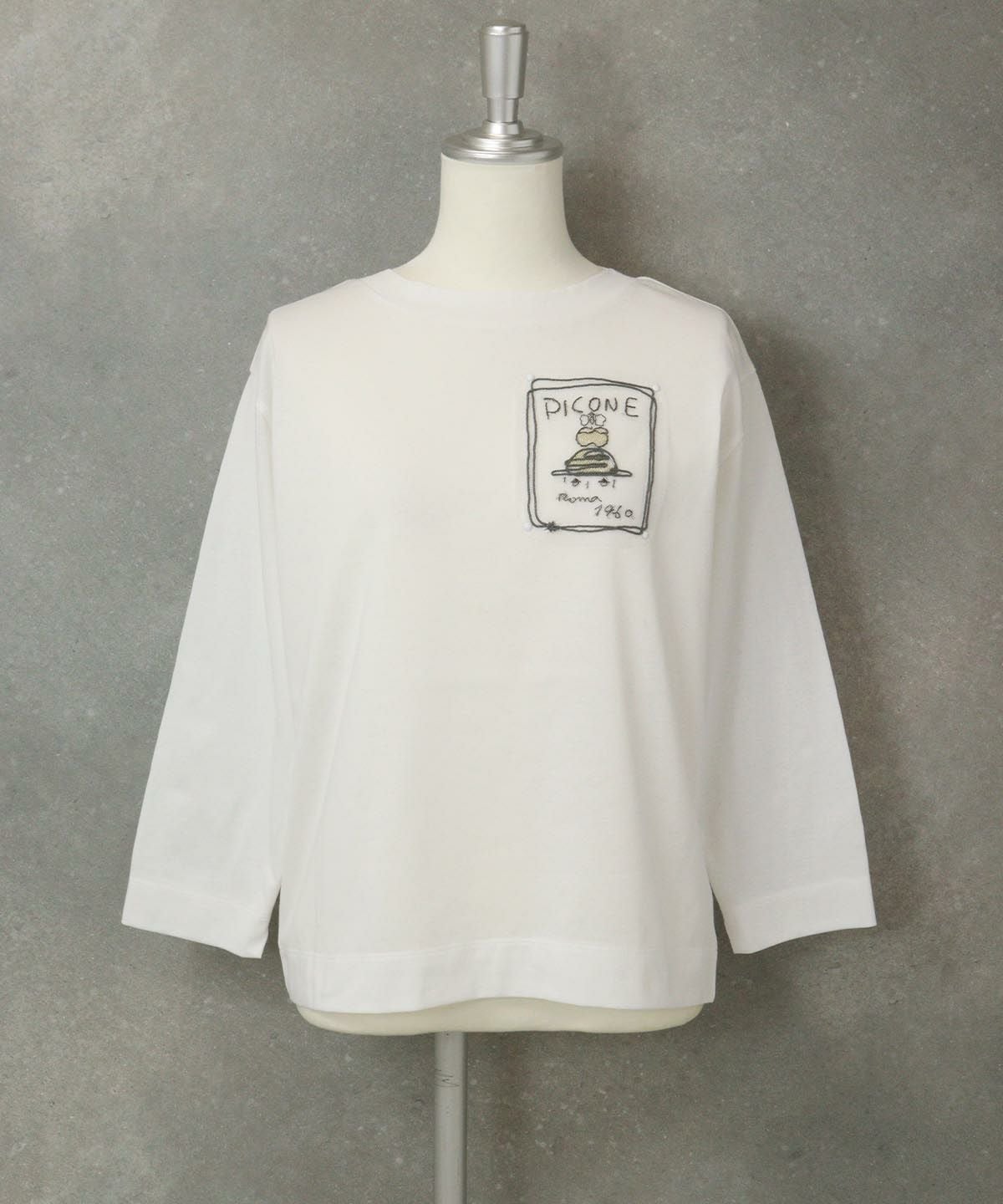 UV速乾チュール刺繍プルオーバー（ホワイト）