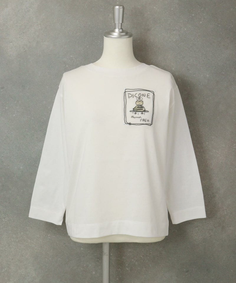 UV速乾チュール刺繍プルオーバー（ホワイト）