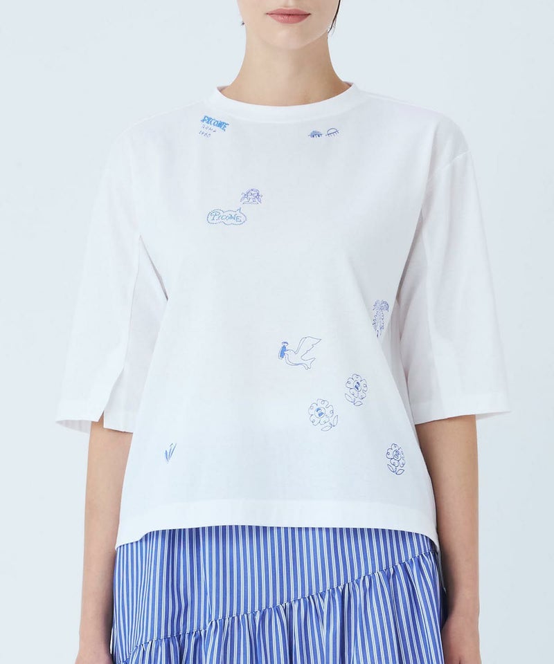 モデル画像（ホワイト×ブルー）