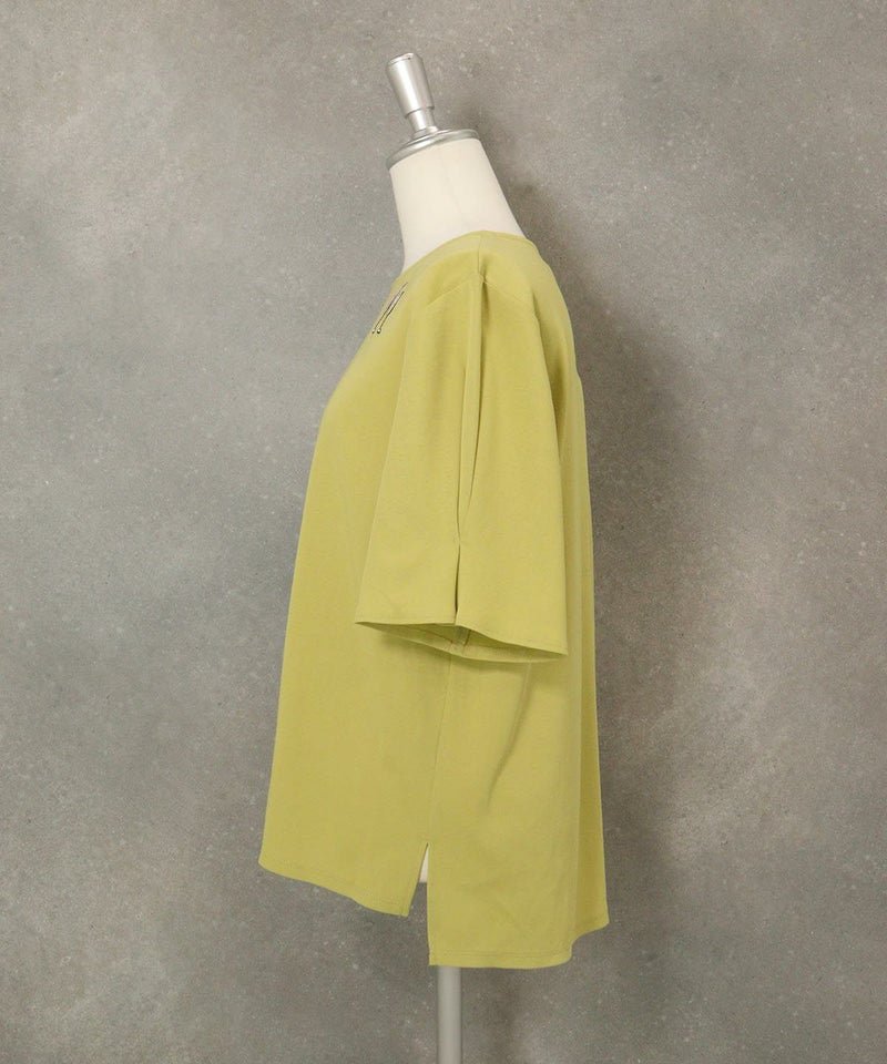 袖タックプルオーバー横（イエロー）