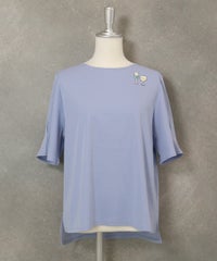 袖タックプルオーバー（ライトブルー）