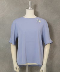 袖タックプルオーバー（ライトブルー）