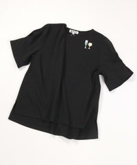 袖タックプルオーバー（ブラック）