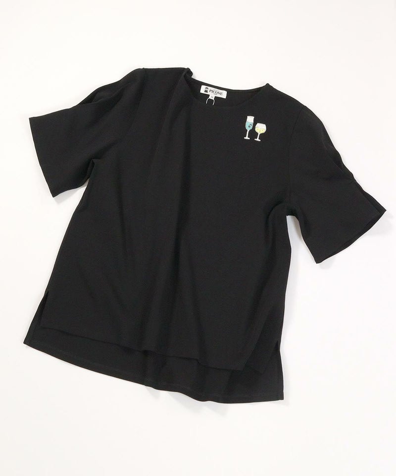 袖タックプルオーバー（ブラック）