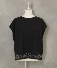 UV冷感フレンチスリーブプルオーバー(ブラック)