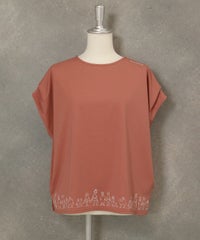 UV冷感フレンチスリーブプルオーバー(テラコッタ)